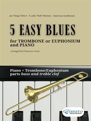 cover image of 5 Easy Blues--Trombone or Euphonium B.C--T.C. & Piano (complete parts)